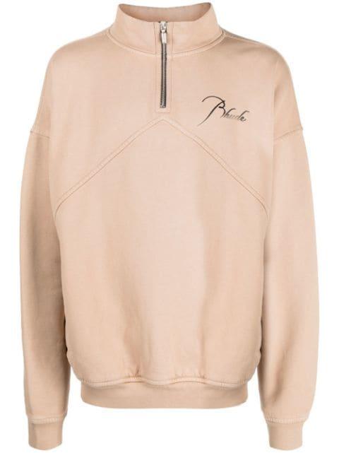 logo-embroidered high-neck sweatshirt by RHUDE