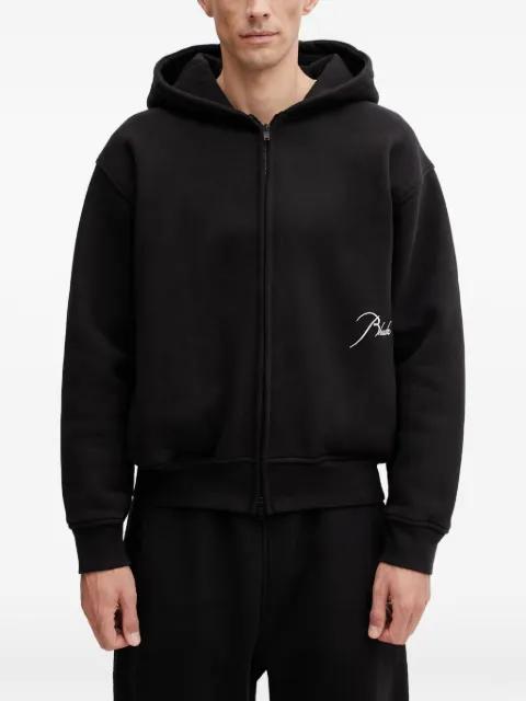 logo-embroidered zip-up hoodie by RHUDE
