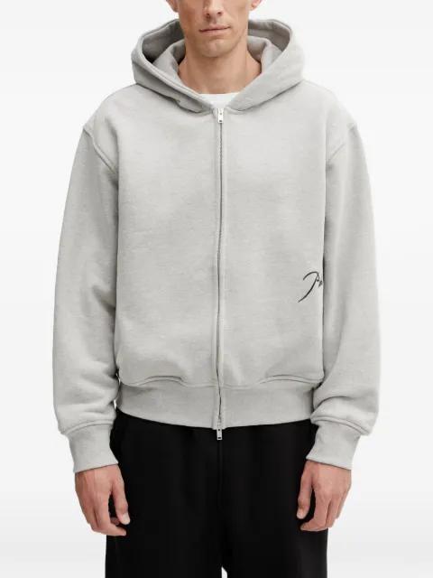 logo-embroidered zip-up hoodie by RHUDE