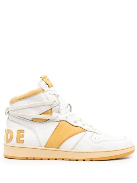 logo-lettering panelled sneakers by RHUDE