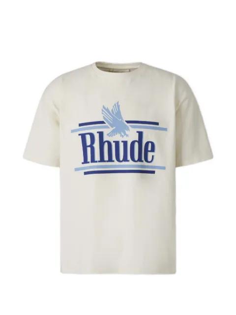 logo-print cotton T-shirt by RHUDE