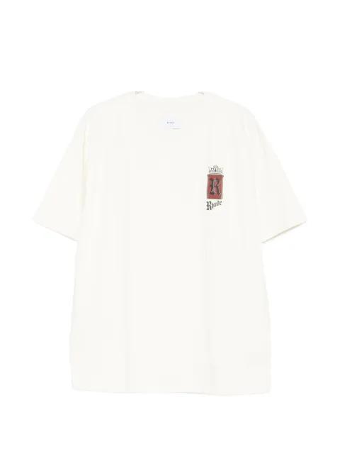logo-print cotton T-shirt by RHUDE