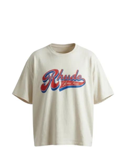 logo-print cotton T-shirt by RHUDE