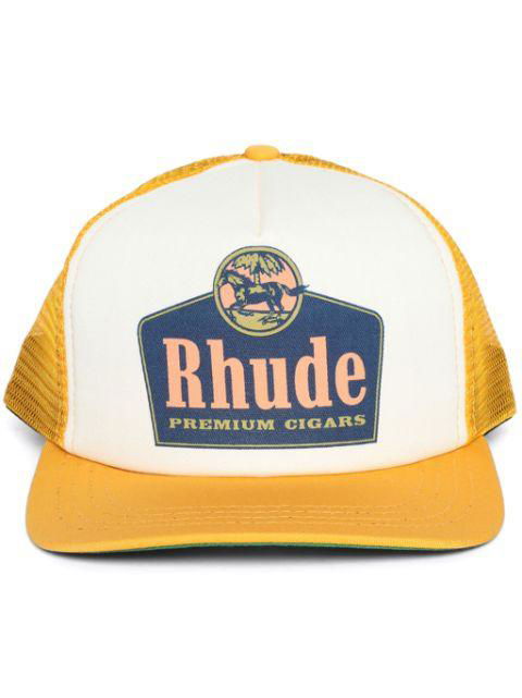 logo-print cotton cap by RHUDE