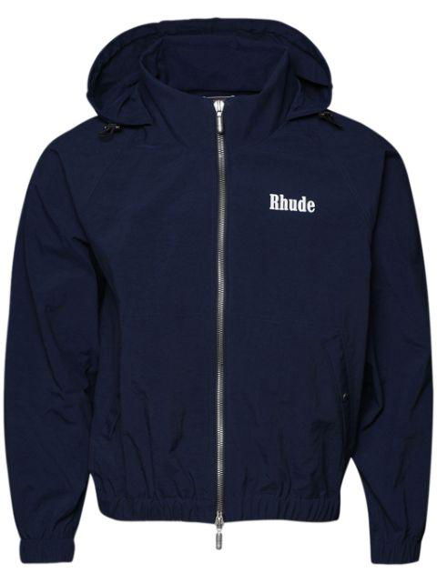 logo-print cotton hoodie by RHUDE