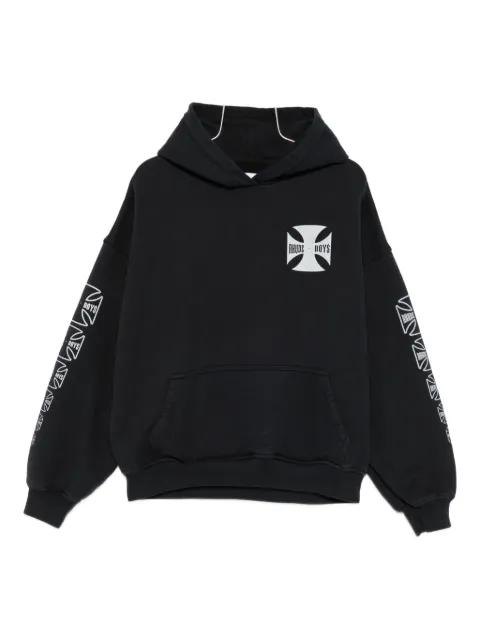 logo-print hoodie by RHUDE