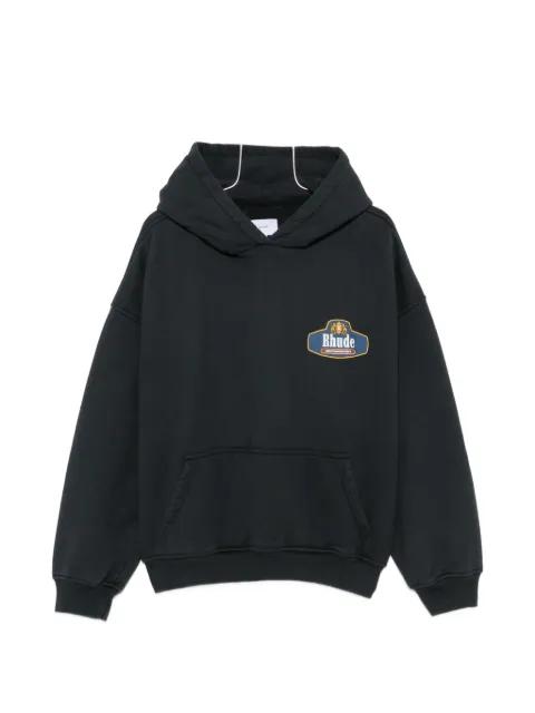 logo-print hoodie by RHUDE