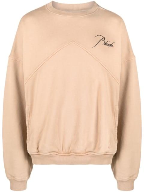 logo-print slouchy sweatshirt by RHUDE