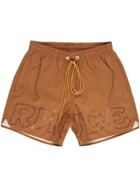 logo-print swim shorts by RHUDE