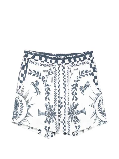 patterned elasticated shorts by RHUDE