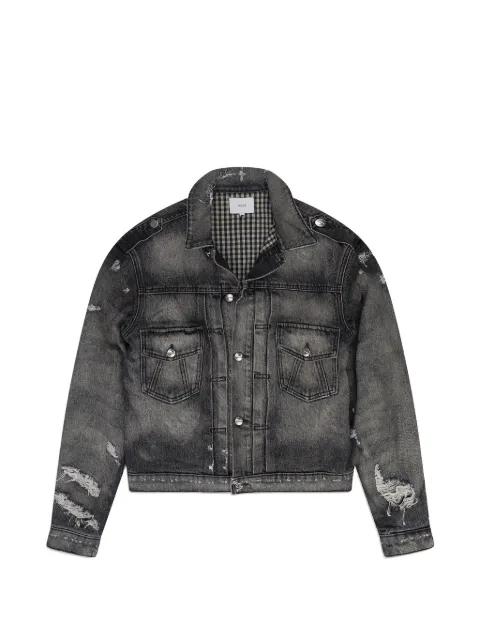 ripped-detail denim jacket by RHUDE