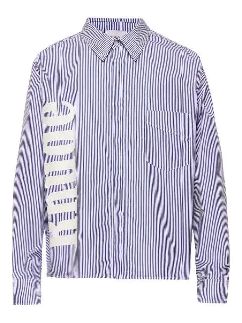 stripe-pattern logo-print shirt by RHUDE