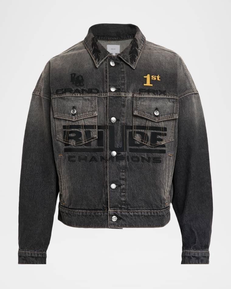 x Pirelli Embroidered Denim Trucker Jacket by RHUDE