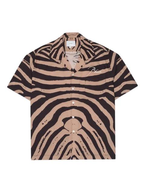 zebra-print short-sleeve shirt by RHUDE