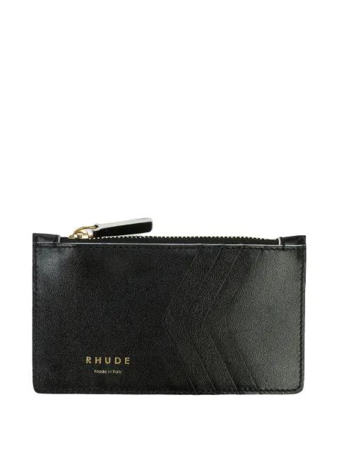zip-fastening leather cardholder by RHUDE