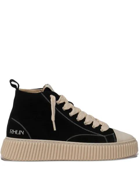 high-top fluted-sole sneakers by RHUN