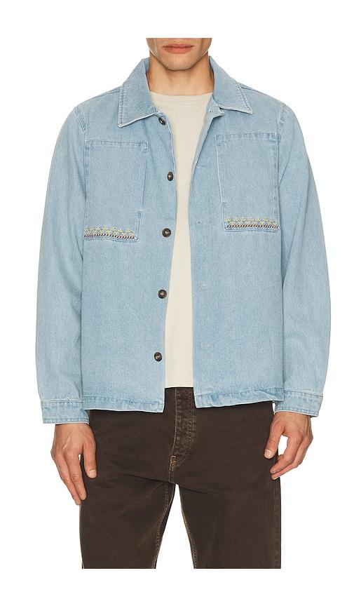Rhythm Arguam Long Sleeve Shirt in Blue by RHYTHM