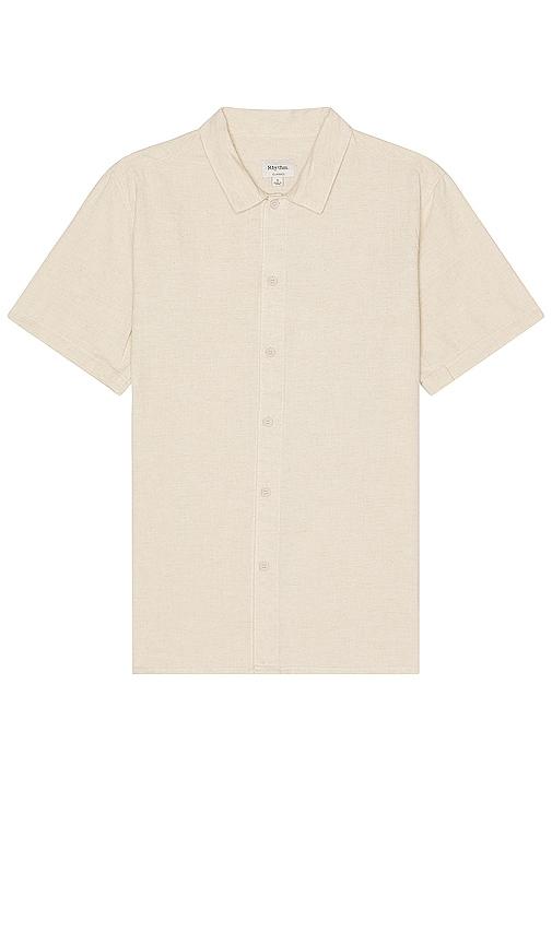 Rhythm Classic Linen Short Sleeve Shirt in White by RHYTHM