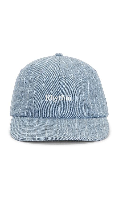 Rhythm Essential Pin Stripe Denim Cap in Blue by RHYTHM