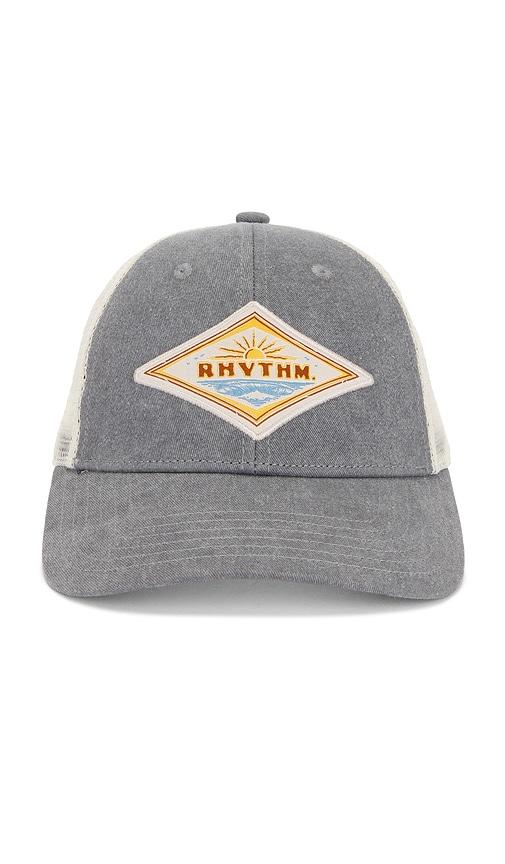 Rhythm Frame Trucker Cap in Light Grey by RHYTHM