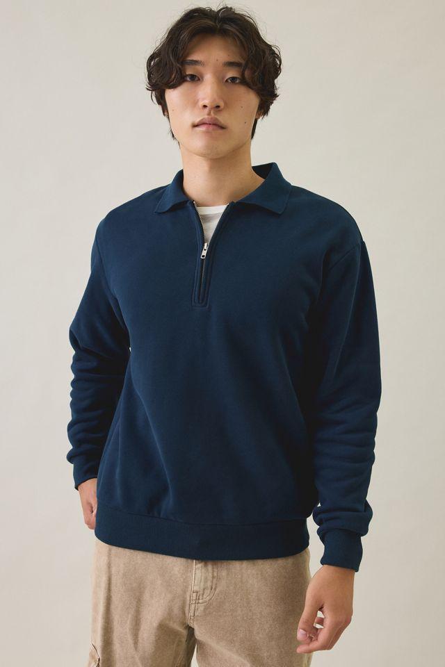 Rhythm Pacific Vintage Fleece Polo Sweatshirt by RHYTHM