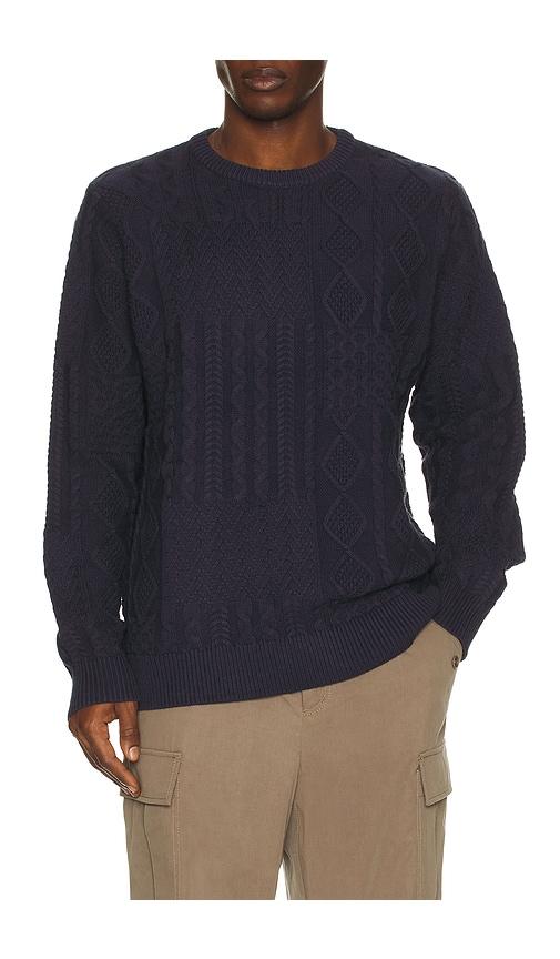 Rhythm Patchwork Sweater in Navy by RHYTHM