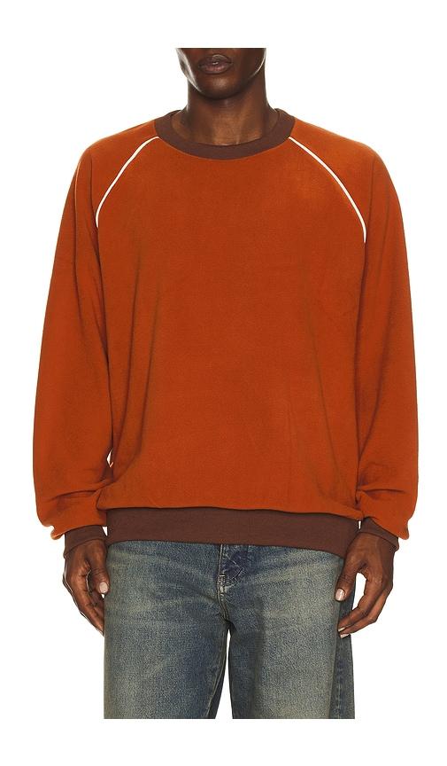 Rhythm Pipe Polar Crewneck Pullover in Orange by RHYTHM