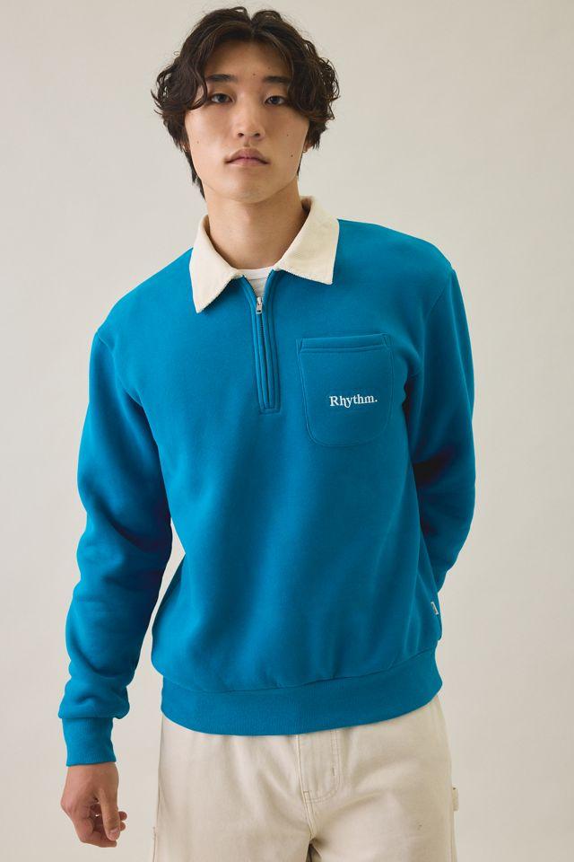 Rhythm Sutton Quarter Zip Fleece Sweatshirt by RHYTHM