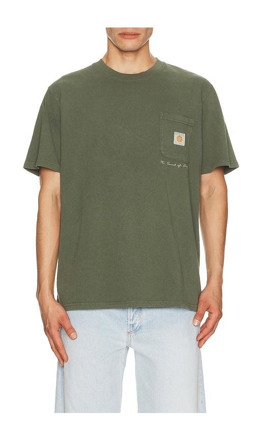 Rhythm Vintage Pocket T-Shirt in Green by RHYTHM