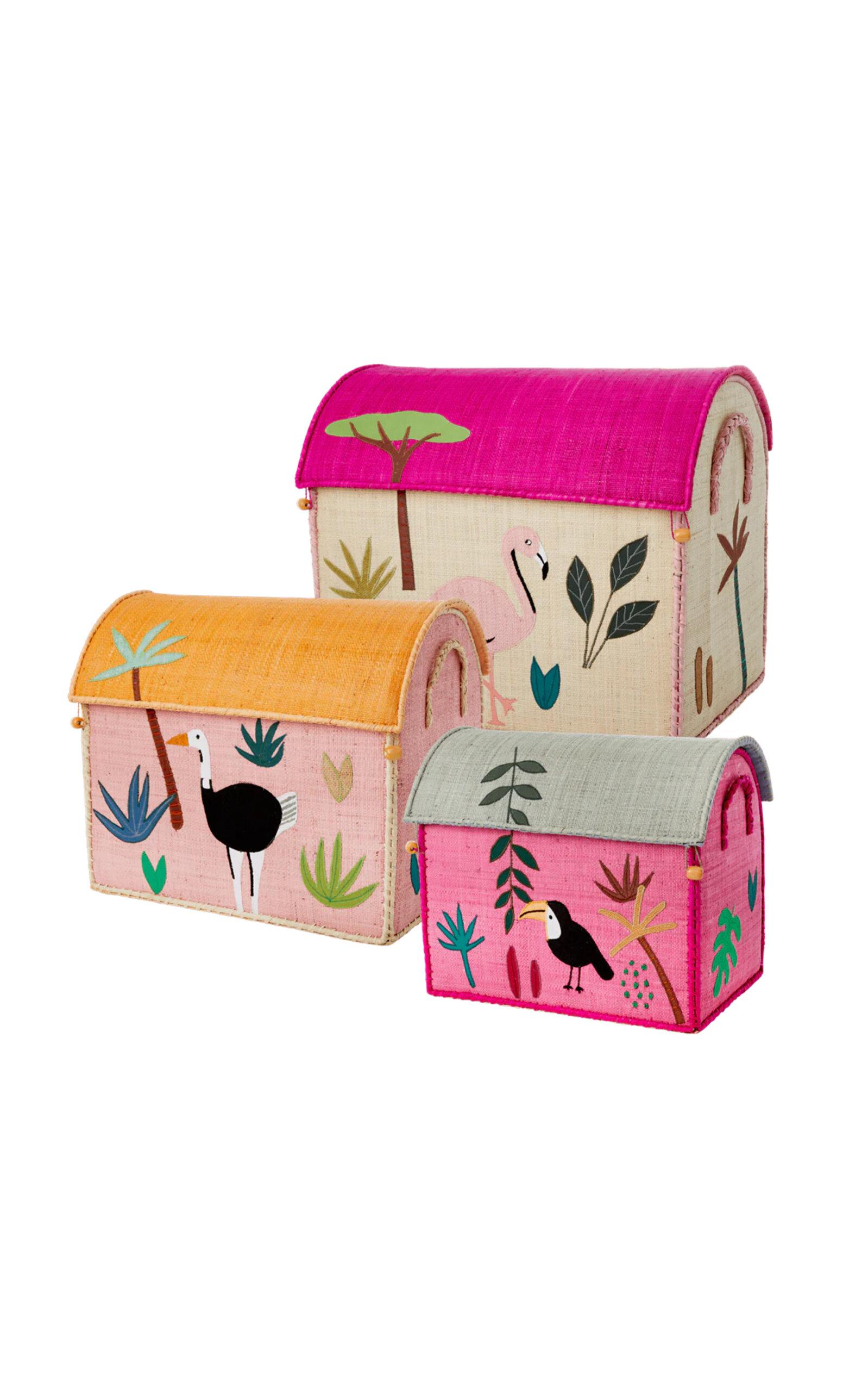 Rice Kids' Set-of-Three Jungle Raffia Storage Baskets - Moda Operandi by RICE