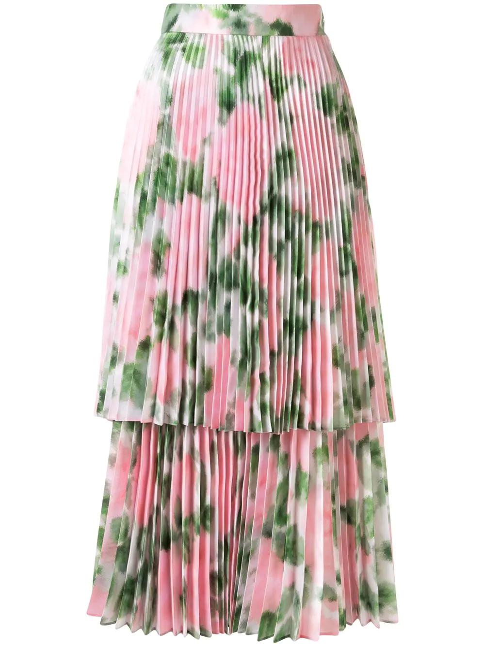 floral print pleated skirt by RICHARD QUINN