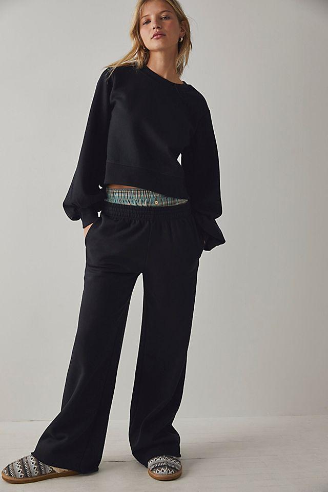 Recycled Fleece Wide-Leg Pants by RICHER POORER | FREE PEOPLE