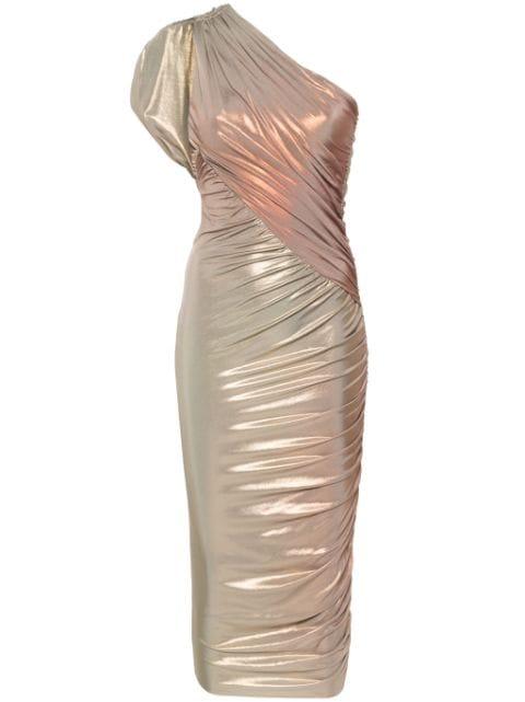 Amira asymmetric midi dress by RICK OWENS