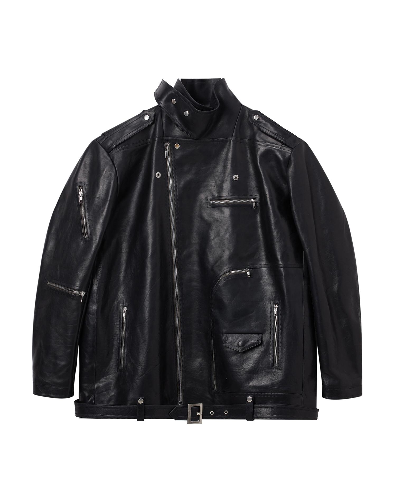 Asymmetric biker jacket by RICK OWENS