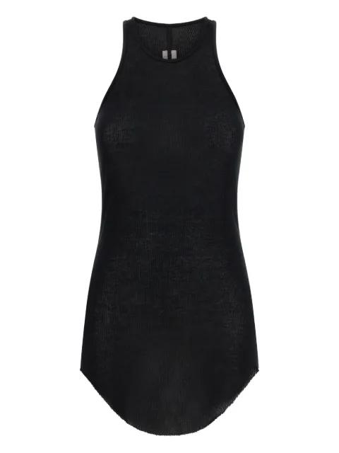 Basic Rib asymmetrical tank top by RICK OWENS