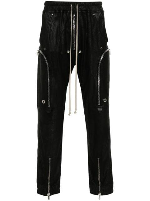 Bauhaus leather cargo trousers by RICK OWENS