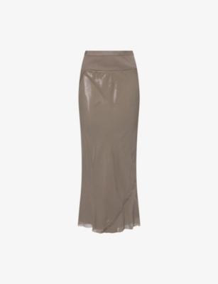 Bias-Cut Silk Midi Skirt by RICK OWENS