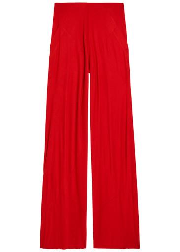 Bias fine-knit trousers by RICK OWENS