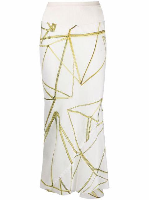 Bias midi skirt by RICK OWENS