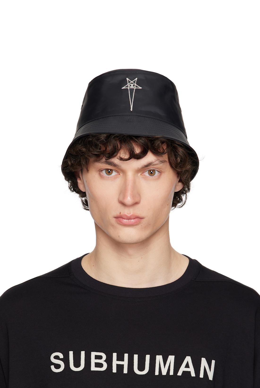 Black Champion Edition Gilligan Bucket Hat by RICK OWENS