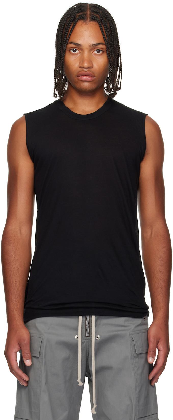 Black Concordians Basic Sleeveless Tank Top by RICK OWENS