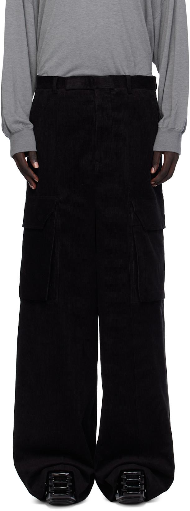Black Concordians Firbanks Cargo Pants by RICK OWENS