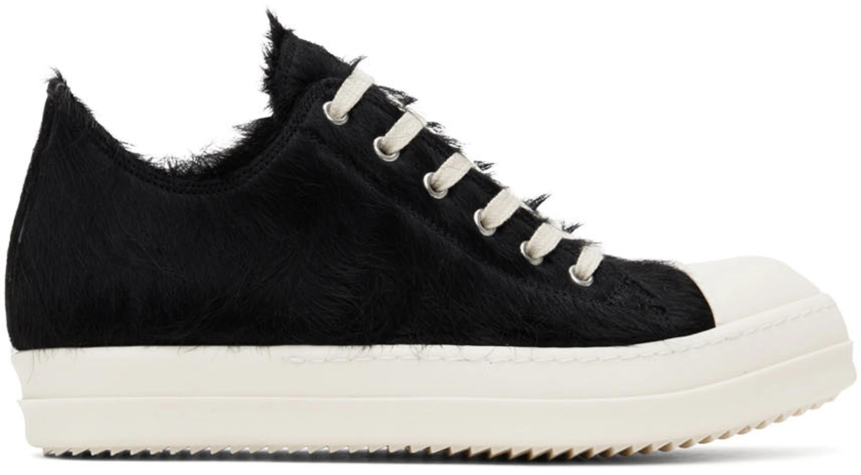 Black Fur Sneakers by RICK OWENS