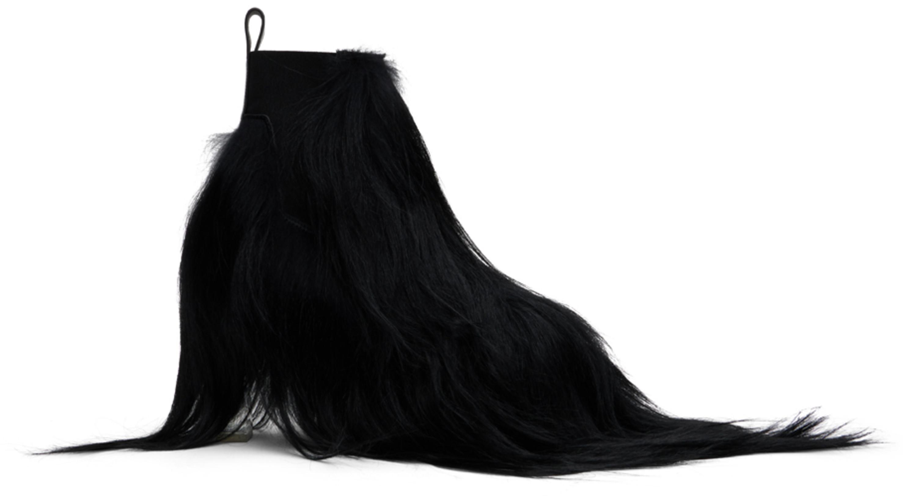Black Porterville Minimal Grill Beatle 65 Chelsea Boots by RICK OWENS