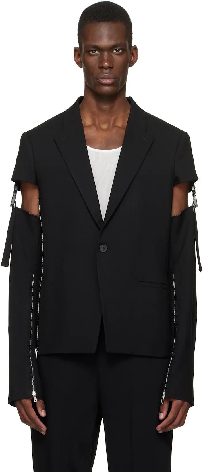Black 'SUICIDE' Edition Temple Vega Blazer by RICK OWENS