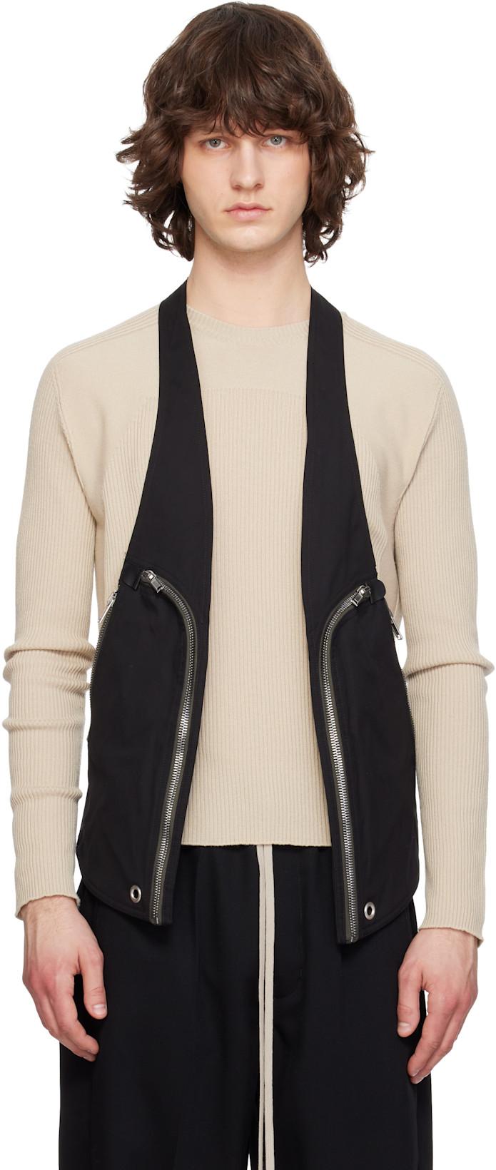 Black Temple Bauhaus Vest by RICK OWENS