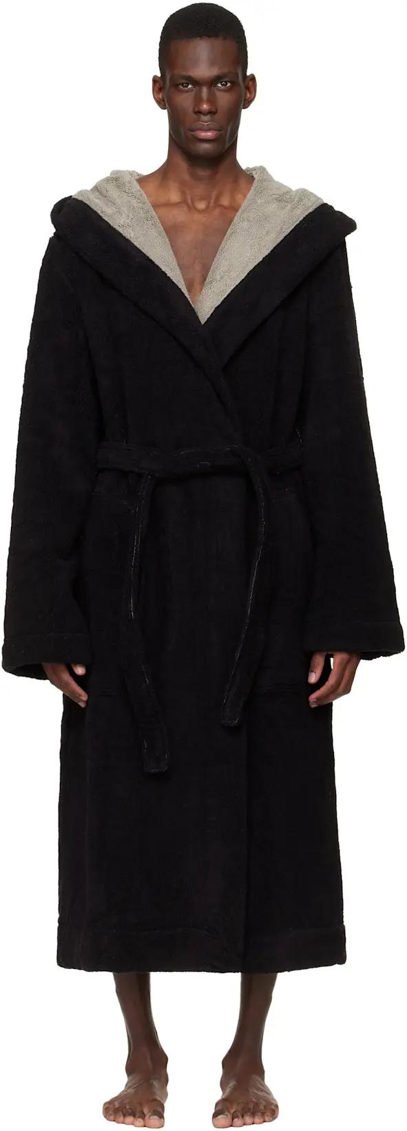 Black Temple Beach Bathrobe by RICK OWENS