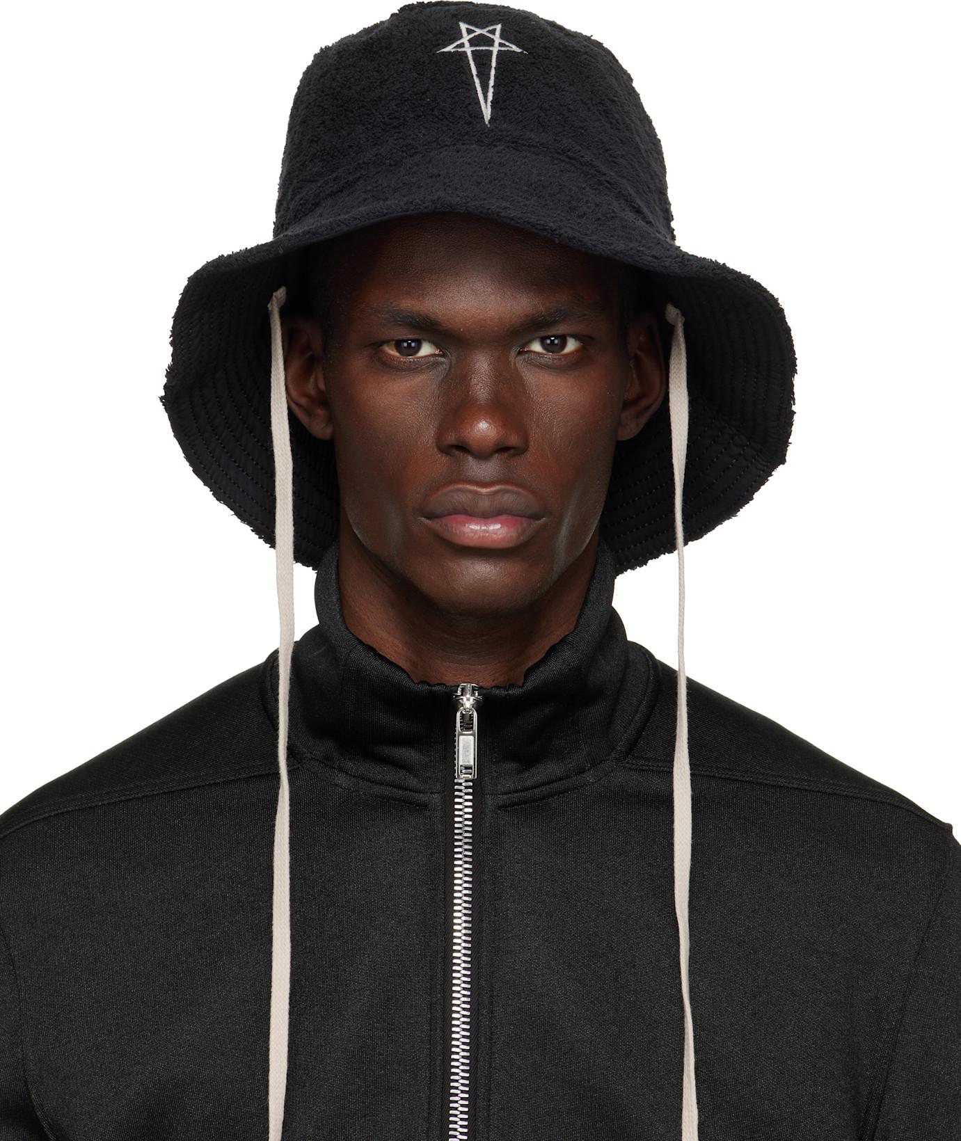 Black Temple Beach Hat by RICK OWENS