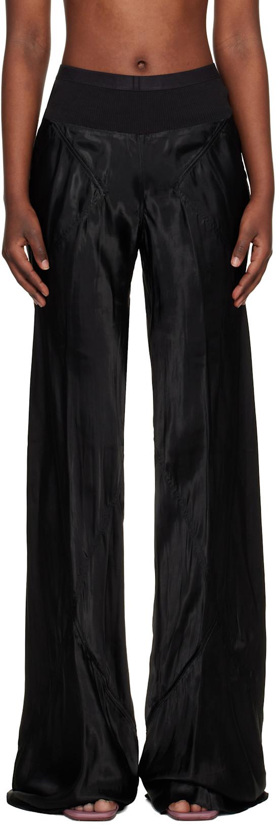 Black Temple Bias Trousers by RICK OWENS