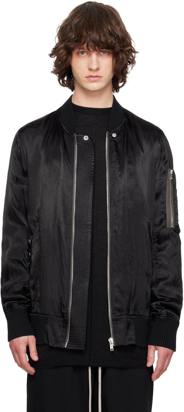 Black Temple Classic Flight Bomber Jacket by RICK OWENS